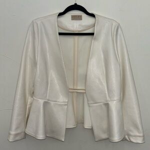 White snakeskin blazer